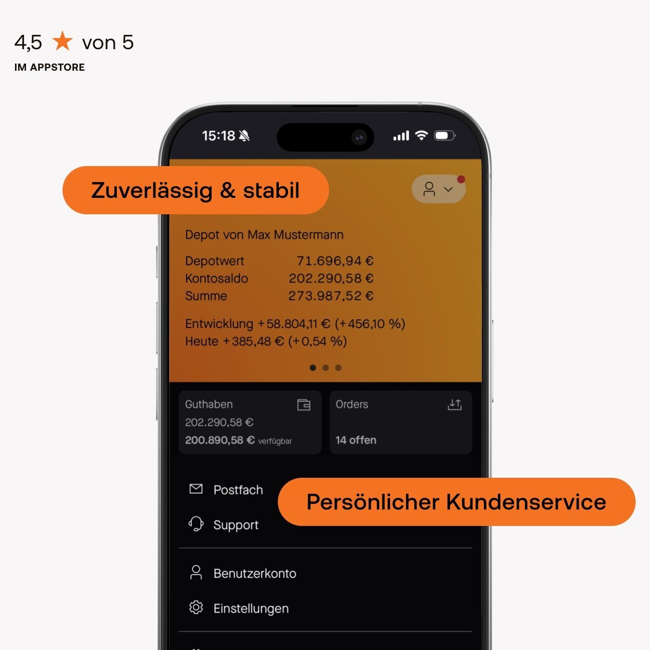 Stabil und geschulter Kundenservice